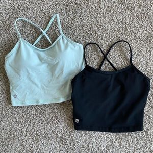 Senita Athletics Ava Crops, Small, Aqua and Black